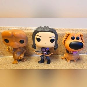 NEW W/O Boxes Funko Pop LOT E.T. Hawkeye Kate Bishop UP Dug Figurine Collectable